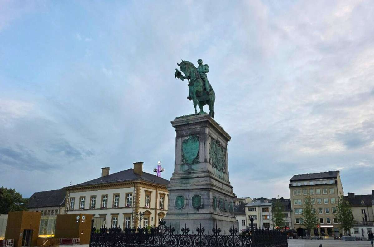 Equestrian statue of Grand Duke William II in Place Guillaume II, Luxembourg City, Luxembourg
