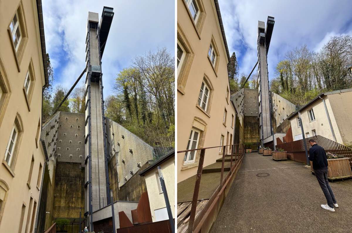Pfaffenthal Panoramic Elevator from the lower station, Luxembourg City, Luxembourg, photo by Next Level of Travel