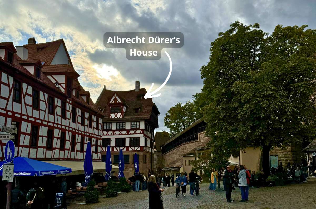 a photo of Albrecht Dürer’s House showing the typical architecture in the old-town part of Nuremberg, Germany, photo by Next Level of Travel