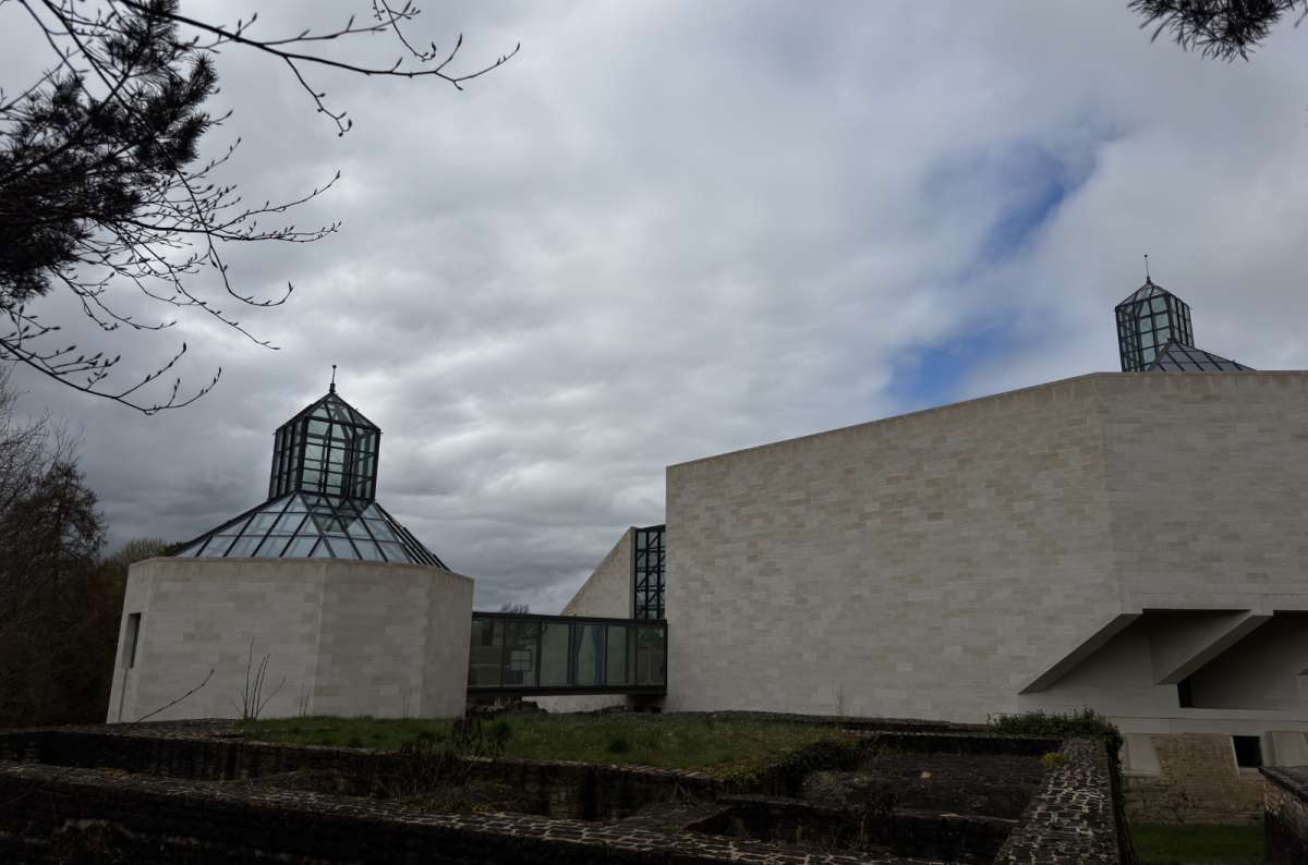 a photo of the Mudam Museum of Modern Art exterior with the glass spiked roofs, Luxembourg, photo by Next Level of Travel