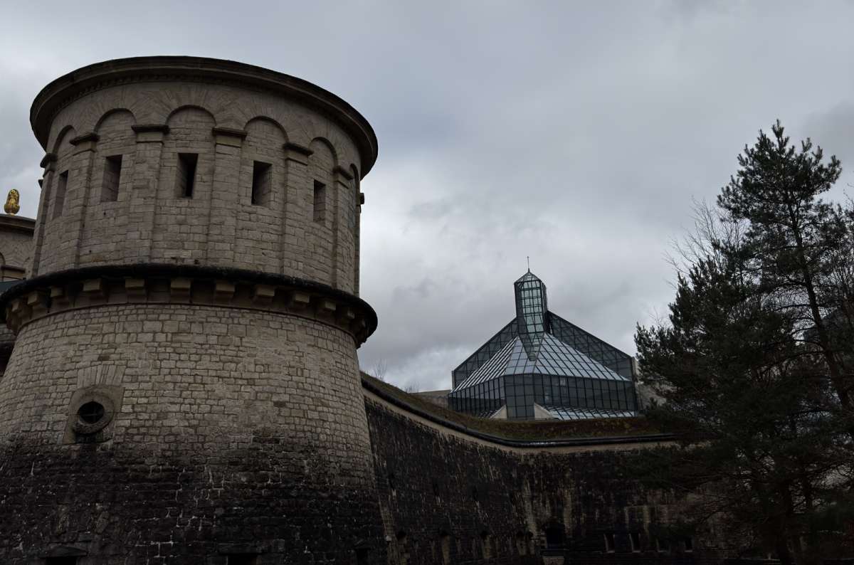 A round tower of the Dräi Eechelen fort (Fort Thüngen), Kirchberg, Luxembourg City, Luxembourg, photo by Next Level of Travel 