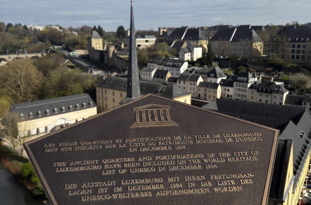 A viewpoint over the Grund and Alzette valley from the Chemin de la Corniche, Luxembourg City, Luxembourg, photo by Next Level of Travel