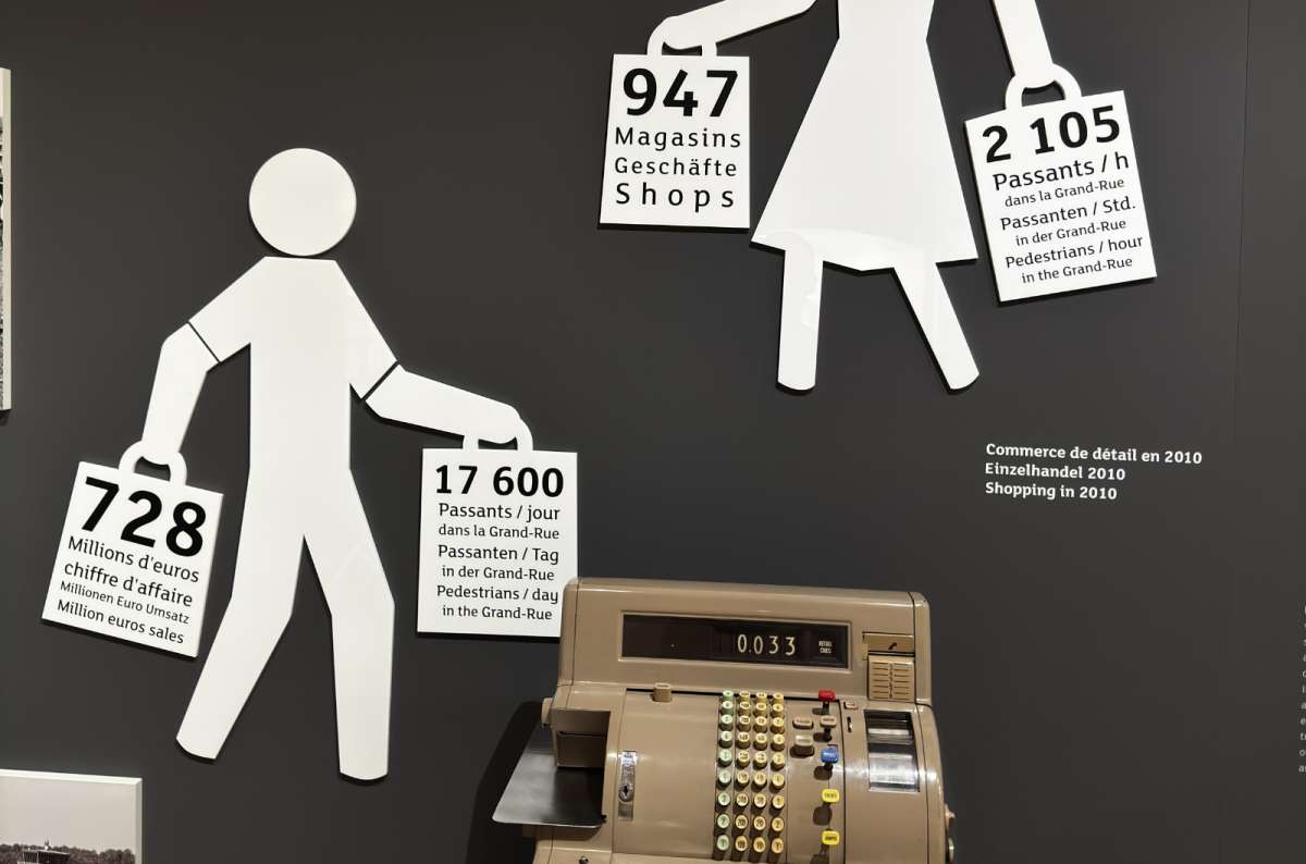Infographics and city-development displays inside the Lëtzebuerg City Museum, Luxembourg City, Luxembourg, photo by Next Level of Travel