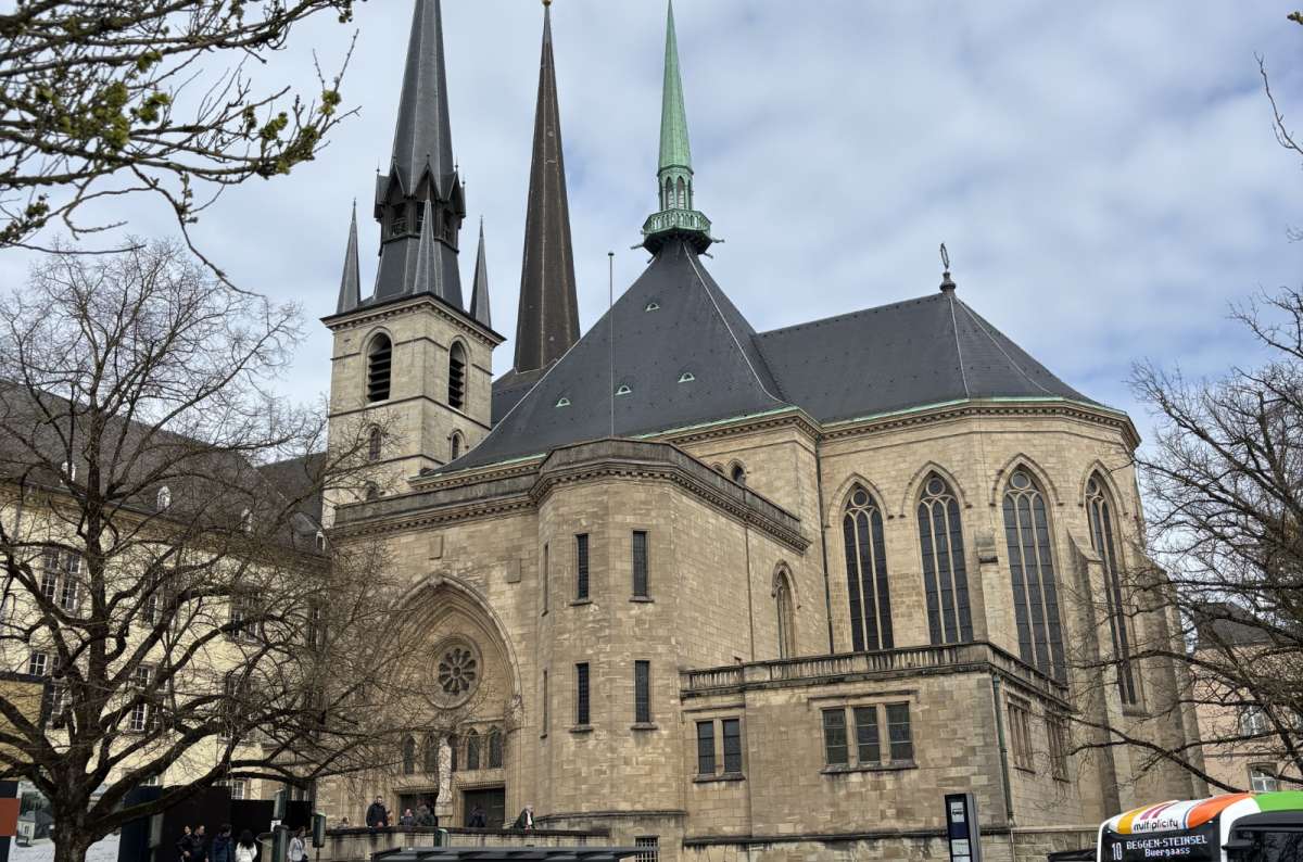 Notre Dame Cathedral and upper-town streets, Luxembourg City, Luxembourg, photo by Next Level of Travel