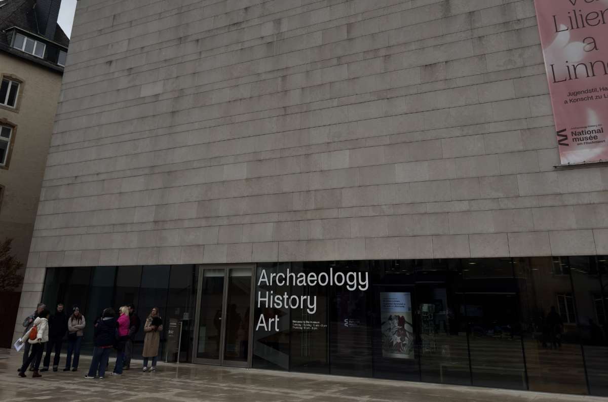 The stone facade of the National Museum of Archaeology, History and Art, Luxembourg City, Luxembourg, photo by Next Level of Travel