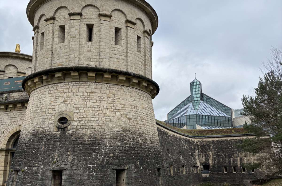 The towers of the Dräi Eechelen fort (Fort Thüngen) on Kirchberg, Luxembourg City, Luxembourg, photo by Next Level of Travel