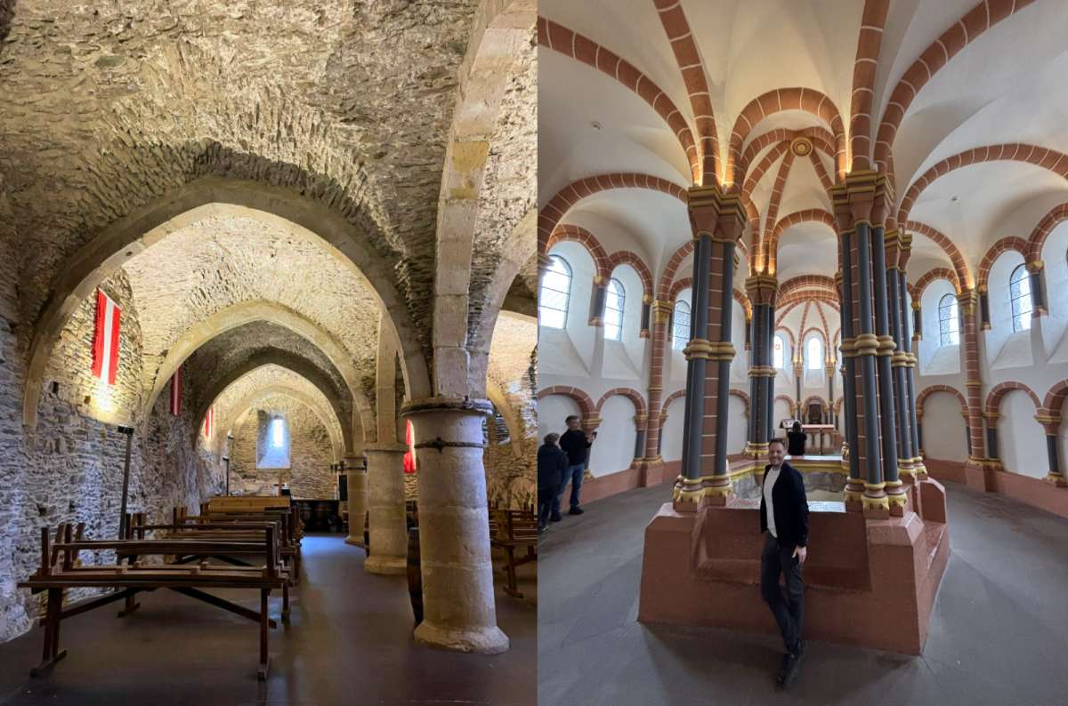 Historic chapel and restored Romanesque chapel inside Vianden Castle in Luxembourg, photo by Next Level of Travel