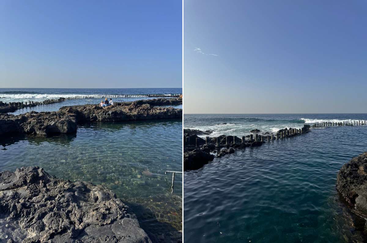 Natural swimming pools in Agaete, Gran Canaria, Spain, with crystal-clear water protected from Atlantic waves, photo by Next Level of Travel