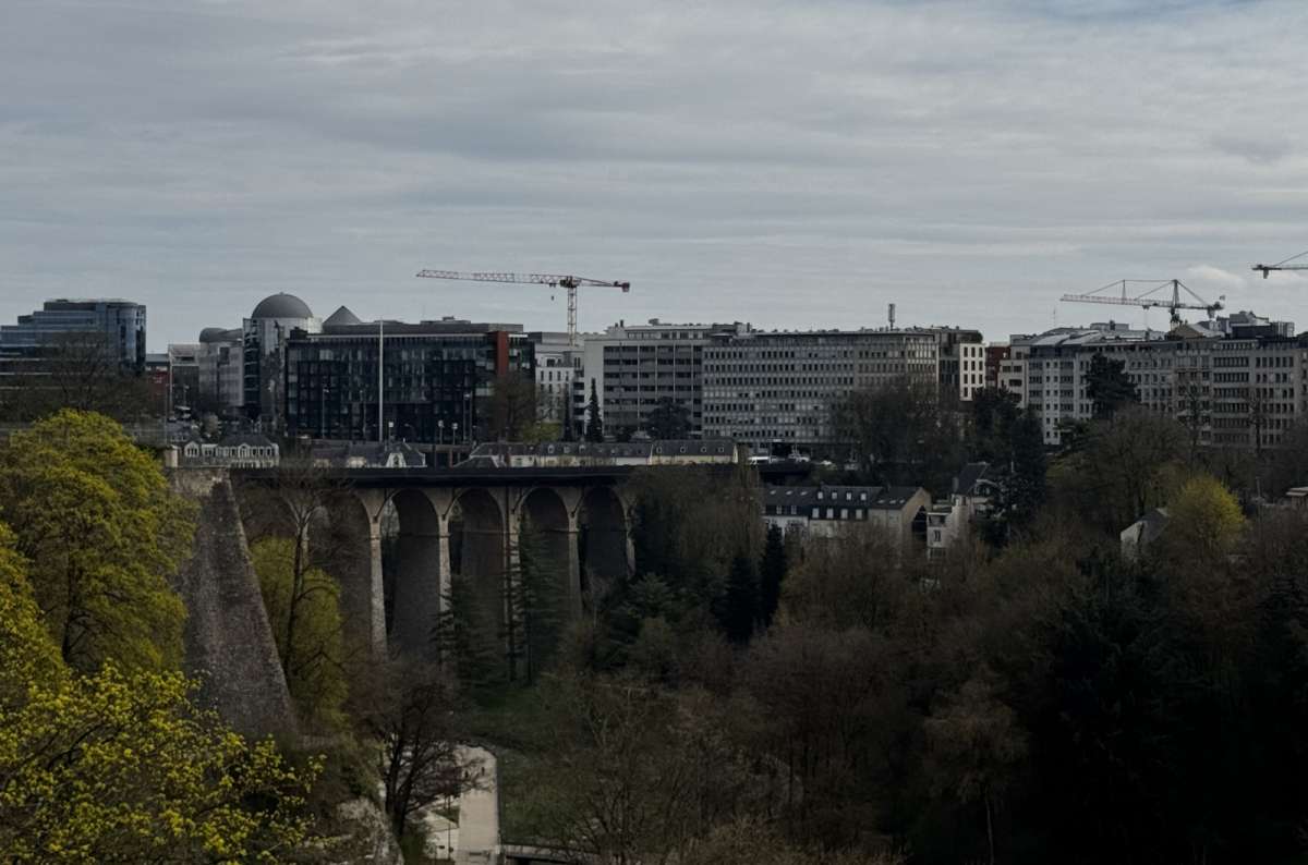 The Pétrusse valley and Luxembourg City skyline from a viewpoint, Luxembourg City, Luxembourg, photo by Next Level of Travel 