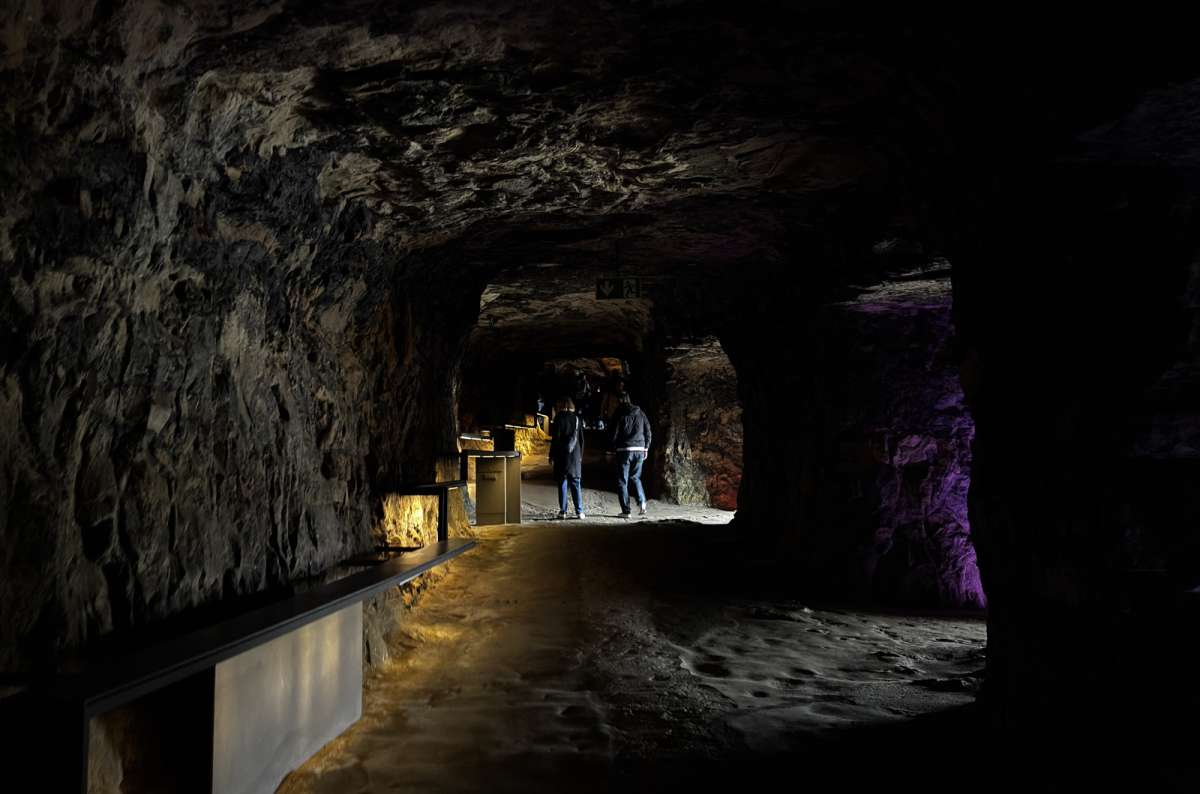 A rock-cut tunnel inside the Casemates du Bock fortifications, Luxembourg City, Luxembourg, photo by Next Level of Travel
