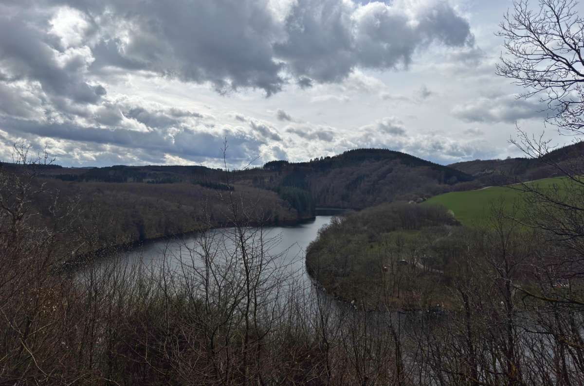 The Burfelt viewing platform above the Upper Sûre lake, Burfelt, Luxembourg, photo by Next Level of Travel
