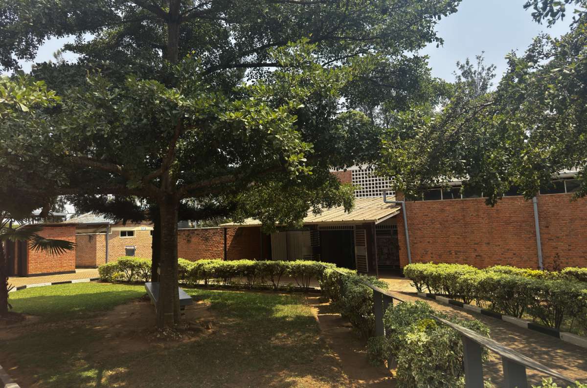 a photo of the brick church building of the Nyamata Genocide Memorial, Nyamata, Rwanda, photo by Next Level of Travel 