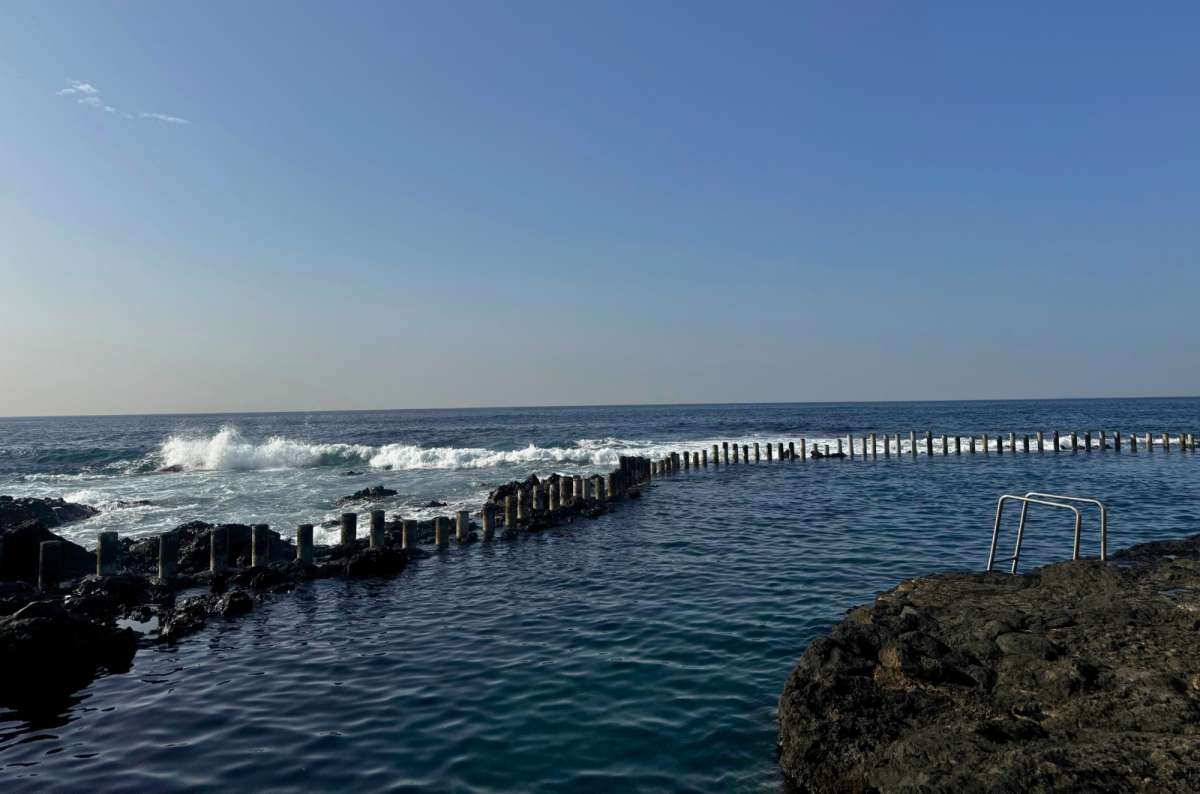 a photo of the natural swimming pools at Agaete, Gran Canaria, ohoto by Next Level of Travel