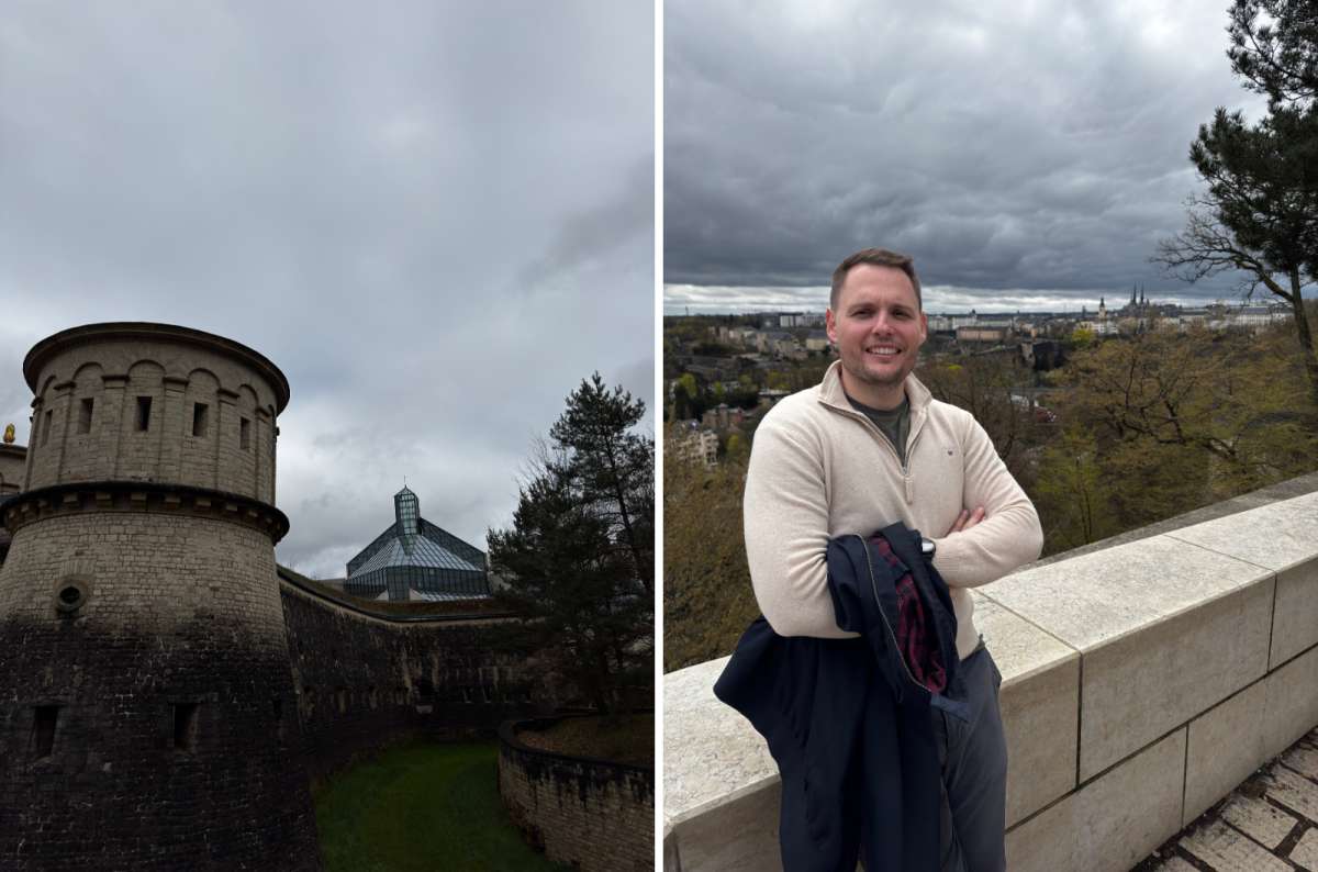 a collage of photos capturing the exteriors of Fort Thüngen, Luxembourg, a photo by Next Level