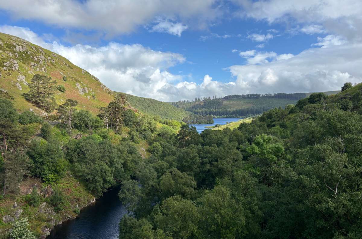 photo of the reservoir and river valley at Elan Valley, Mid Wales, photo by Next Level of Travel