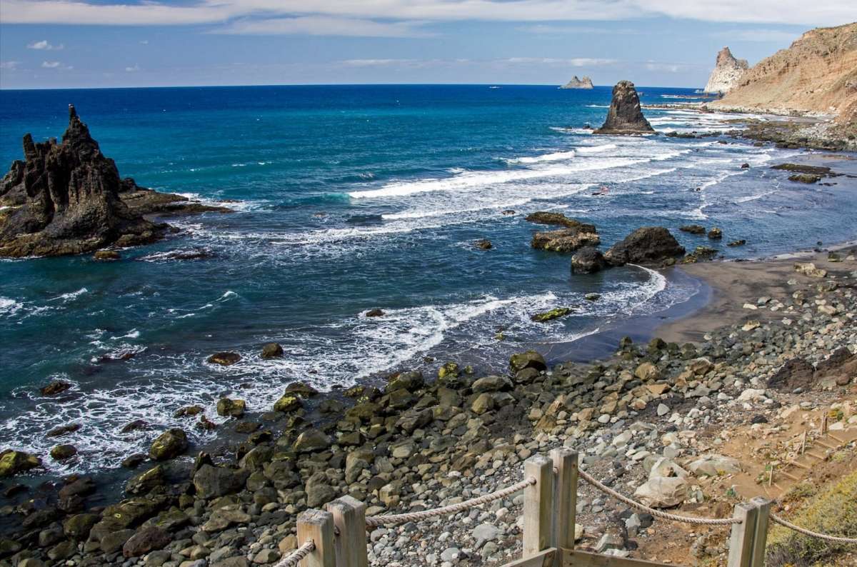 A photo showing the scenic views of Playa Benijo in Tenerife