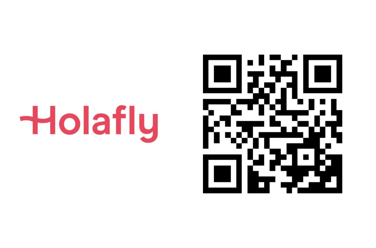 photo with QR code to Holafly esim website