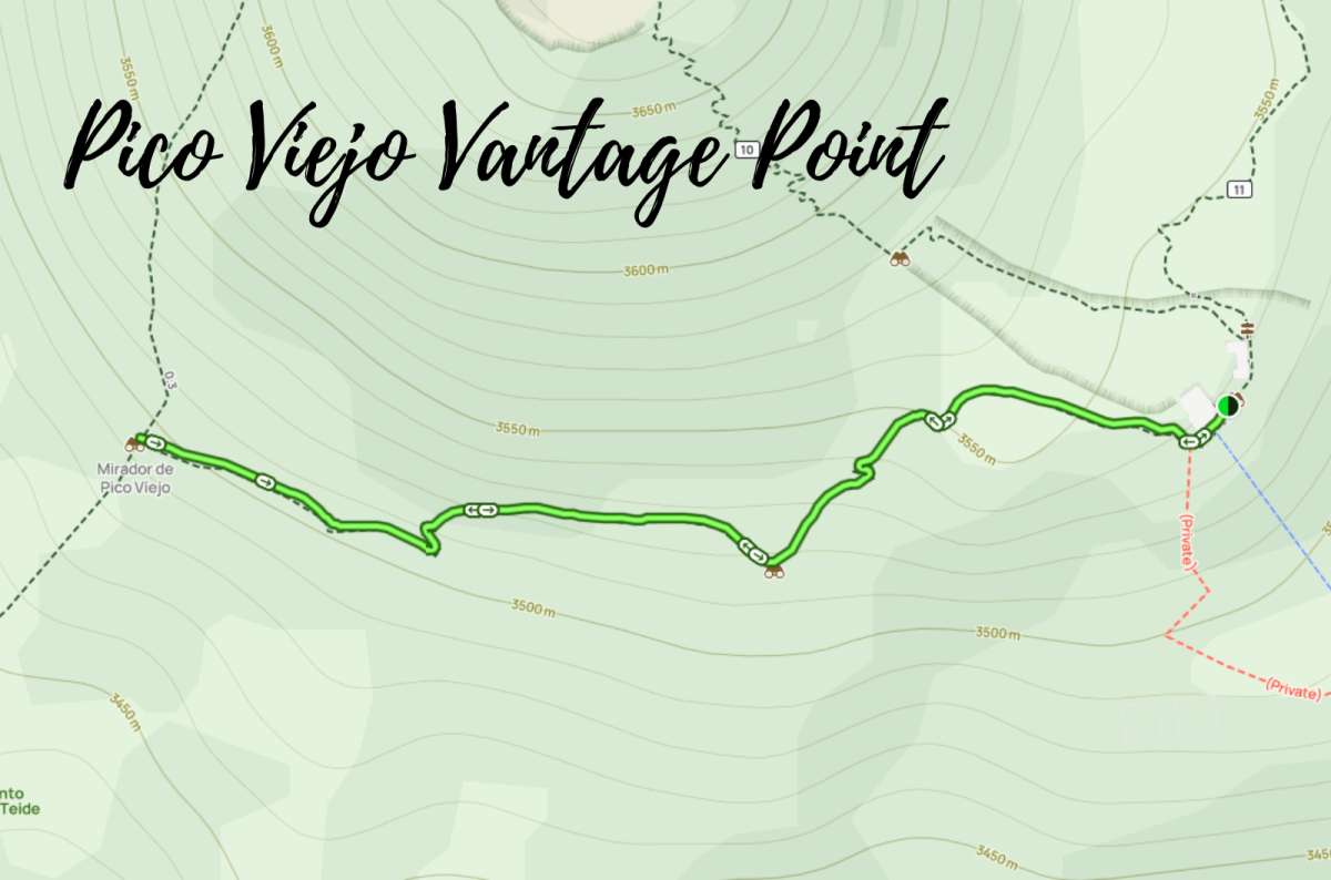 Alltrails map of Pico Viejo Vantage Point hike