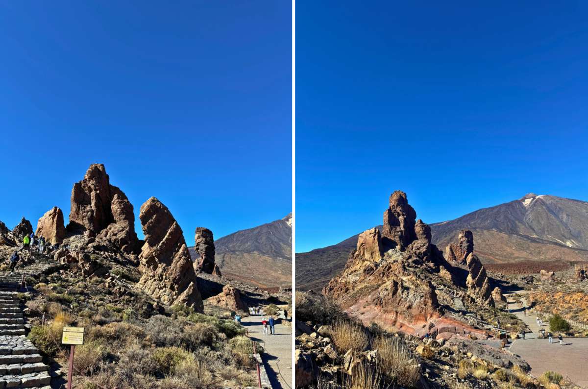 photo of the Roques de García rock formations with Mount Teide's peak visible behind, Teide National Park, Tenerife, photo by Next Level of Travel