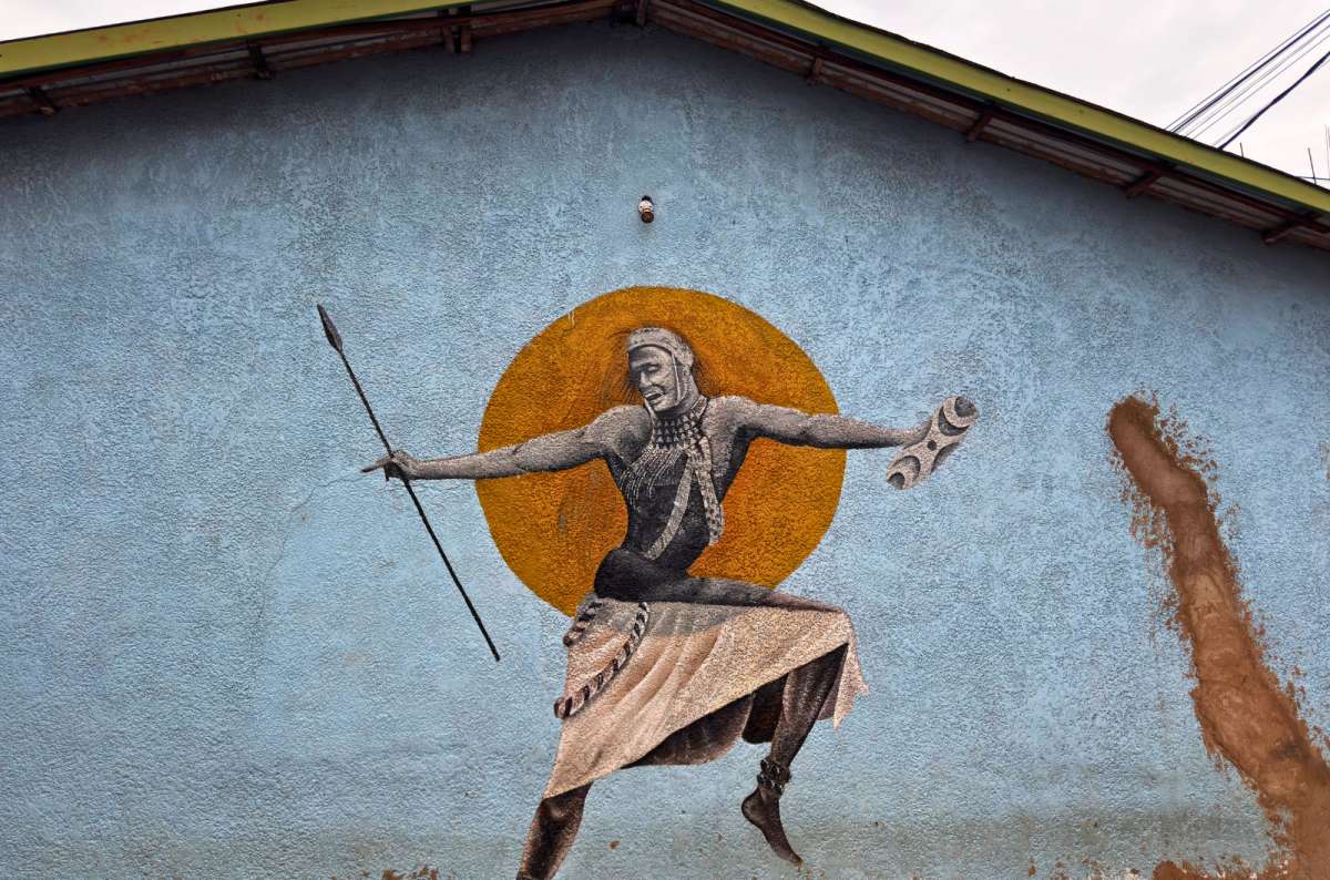 a photo showing cultural artwork in the streets of Kigali, Rwanda, a photo by Next Level of Travel