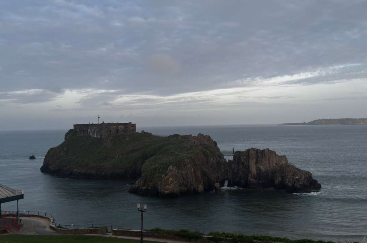 a photo of St Catherine's Island and its fort in the sea off Tenby, Wales, photo by Next Level of Travel