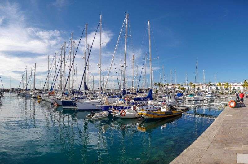 Port de Alcudia with boats