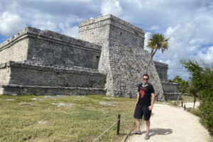 Me standing in one of the best Mayan cities in Mexico: Tulum