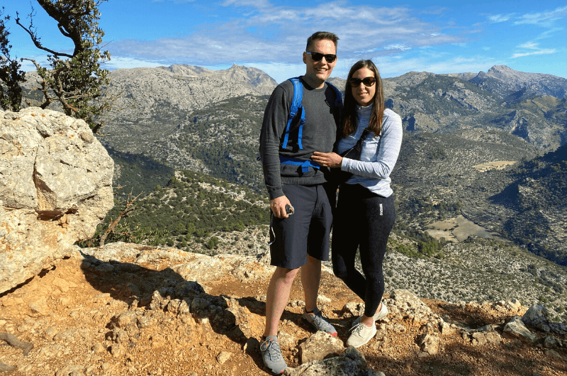 Me and Karin on the hike in Alaró, Tramuntana Mountains 