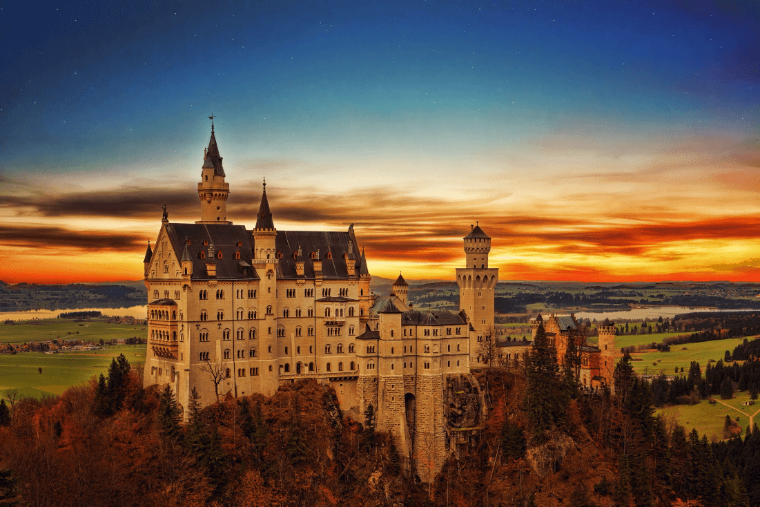 Neuschwanstein castle, fairy tale castle Germany