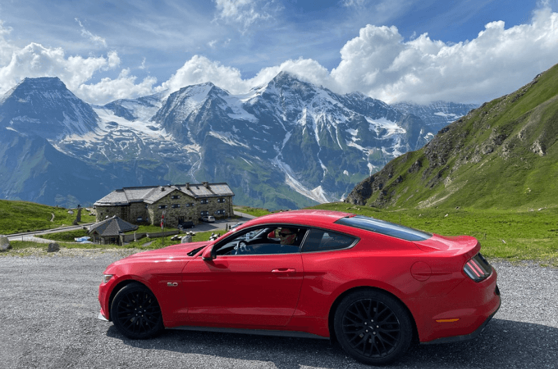 Driving in Austrian mountains