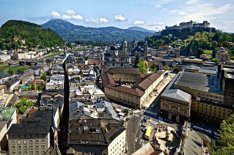 Bird’s-eye-view of Salzburg