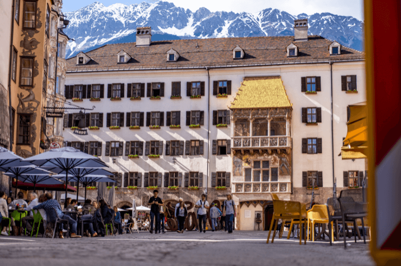 Town square Innsbruck, Golden Roof, Goldenes Dachl 