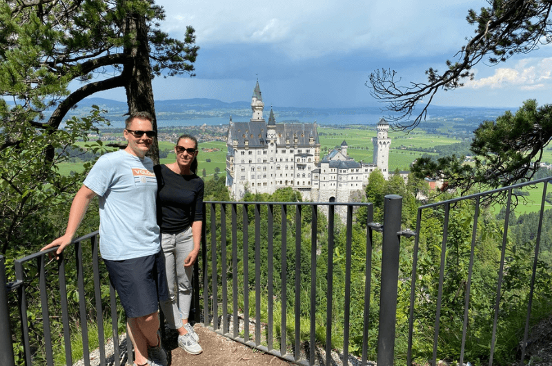 Tourists in front of Neuschwanstein