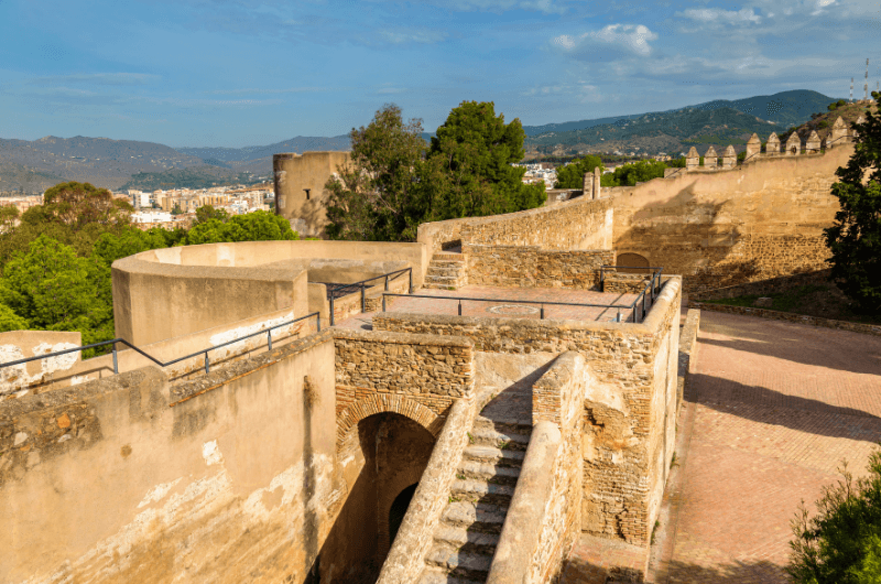 Castillo de Gibralfaro in Malaga (Andalusia) 