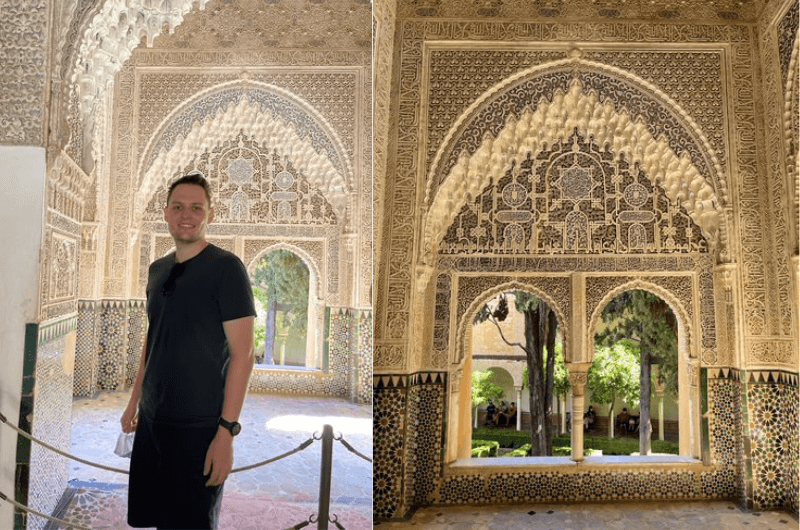 Nasrid Palaces at the Alhambra in Granada Spain
