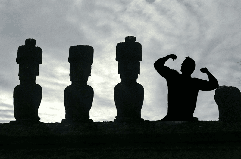 Maioi statues, Ahu Tahai, Orongo Village