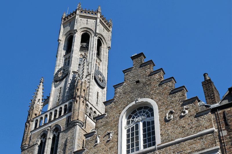 Belfry tower in Bruges Belgium