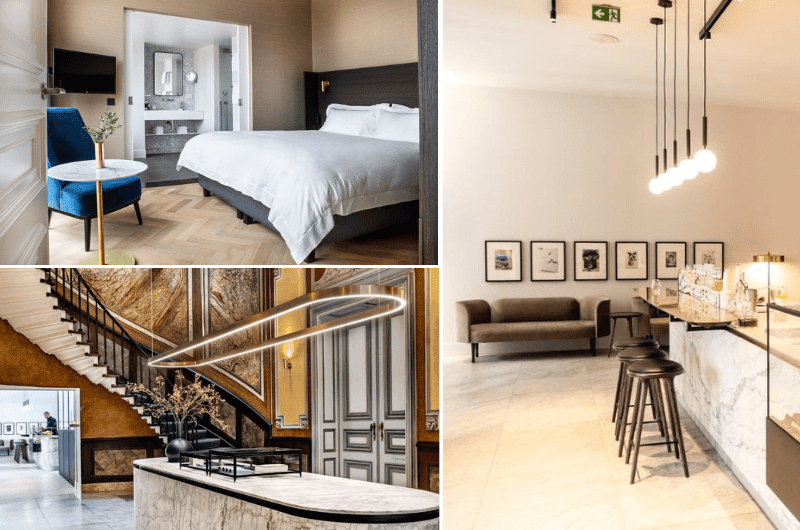 Photos of the interior of the Pillows Grand Boutique Hotel Reylof hotel in Ghent 