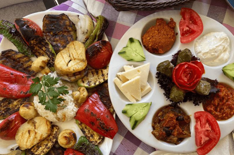 Vegetable meze at Babylonia Restaurant in Istanbul, one of the best places to eat in Istanbul 