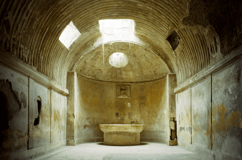 Roman bath at Pompeii in Italy