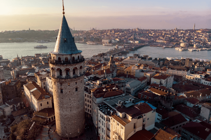 The Galata Tower in Istanbul 