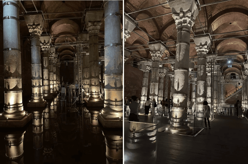 Theodosius Cistern interior in Istanbul, places to visit in Istanbul