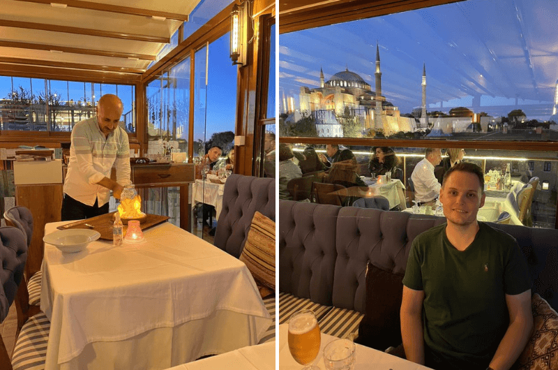 Best restaurant in Istanbul with a view: Turk Art Restaurant in Istanbul