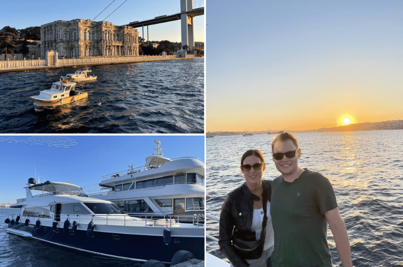 Photos from our private sunset yacht tour on the Bosphorus in Istanbul