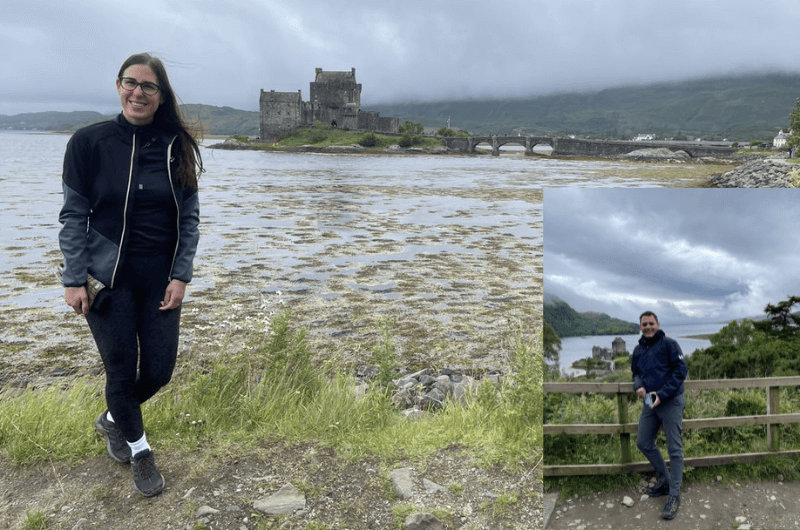 Tourists at Eilean Donan Castle on Isle of Skye