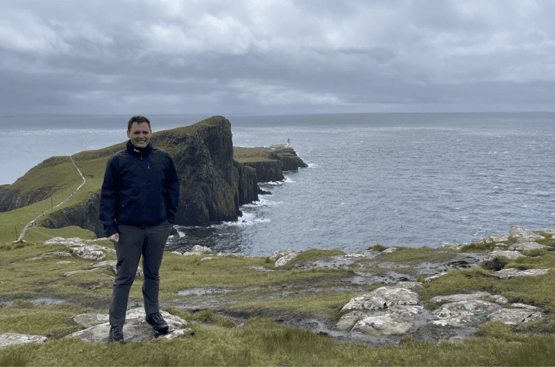 At the viewpoint at Neist Point Lighthouse