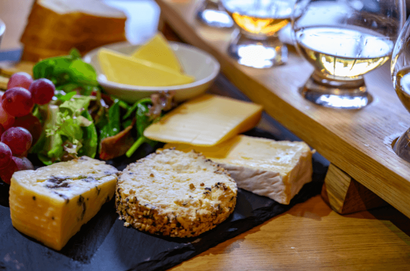 Scottish cheese on a platter