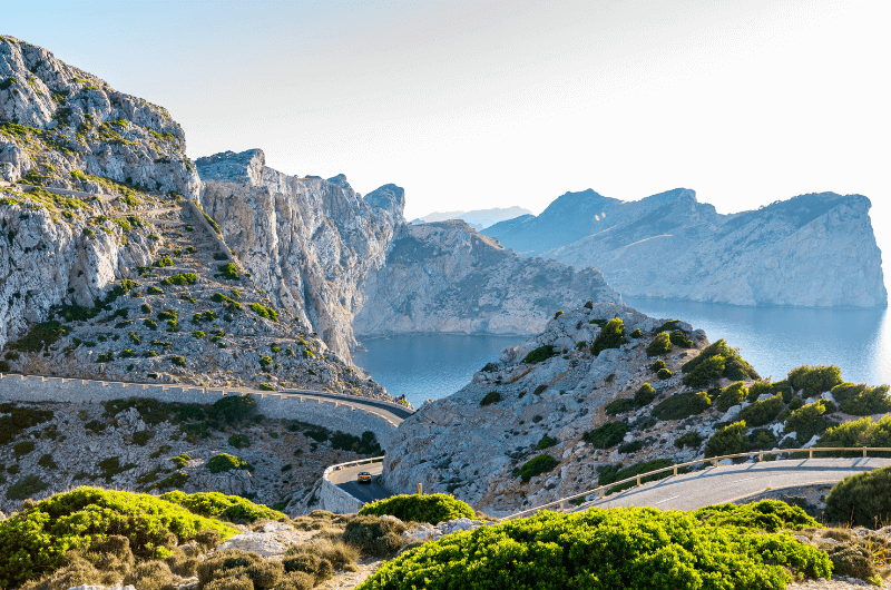 The drive on the road to Cap de Formentor, Mallorca 