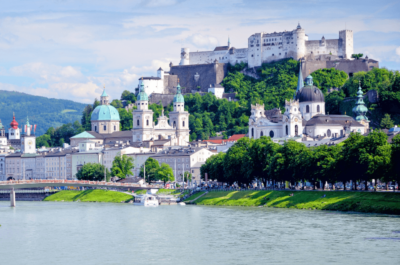 Cityview of Salzburg and the Fortress, Austria 