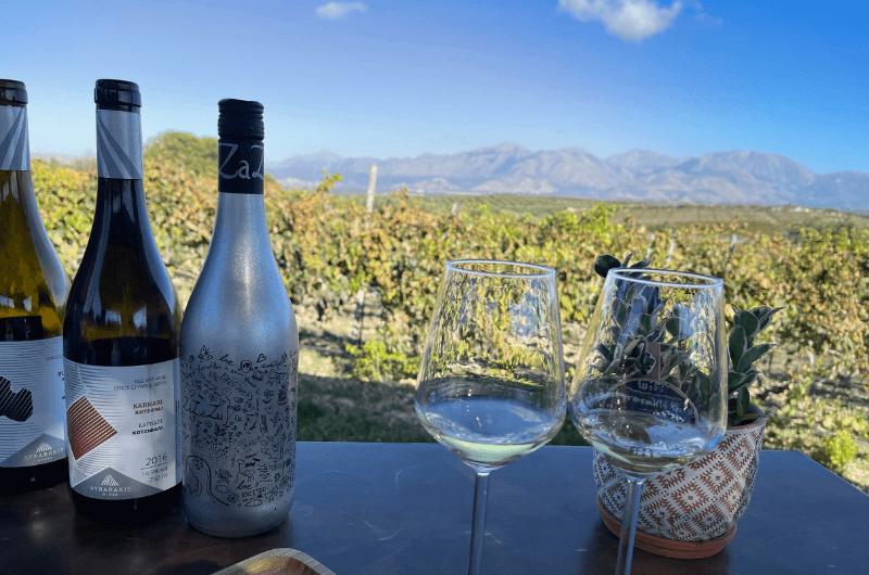 Lyrarakis winery—wine tasting